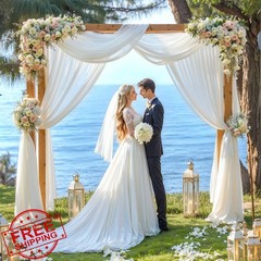Shillance White Arch Draping Fabric 20FT Panel