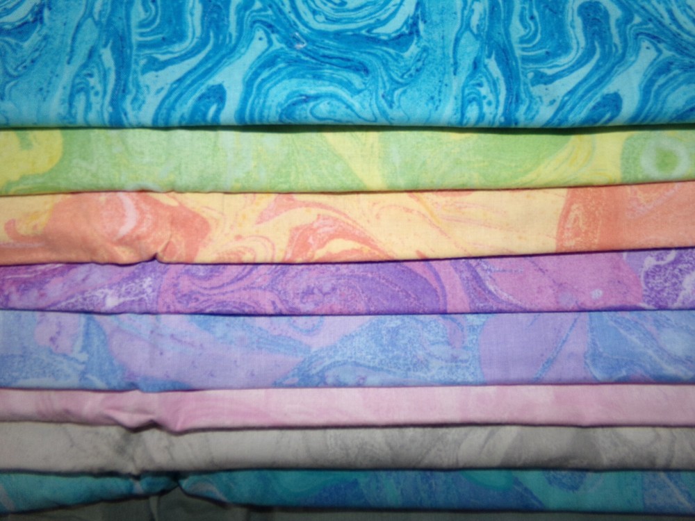 MARBLE swirls PASTEL tonals Cotton FABRIC U-Pick READ 4 INFO 1/2 yd BTHY