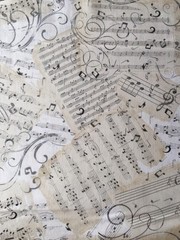 Music Fabric, BTY, Music Sheets, Timeless Treasures C4830, TheFabricEdge