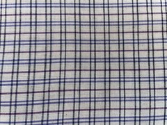 By 1/2 Yd Blue Black White Homespun Plaid Cotton Fabric BTHY