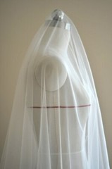 By Yard designer super transparent wedding mesh fabric bridal veil material