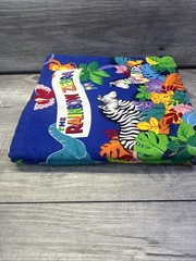 The Rainbow Zebra Book Fabric Cloth Baby Toddler Soft VINTAGE Colorful