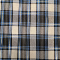 Gray Plaid Check Poplin P/C Uniform 5.5oz Fabric 61″ W Lot of 4 Yards for $20