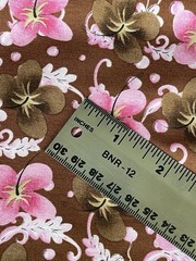 Tina Givens For Westminster Fibers #TG03 Hibiscus Pink And Brown Flowers 7 Yards