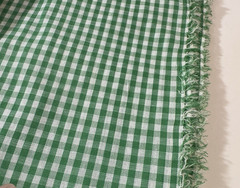 Assorted 3 Pieces of Fabric Red Polka Dots and Green Checked 3 1/2 Yards Total
