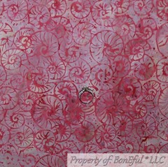 BonEful Fabric FQ Cotton Quilt Pink Tonal Batik Seashell Coral Reef Dot Mask USA