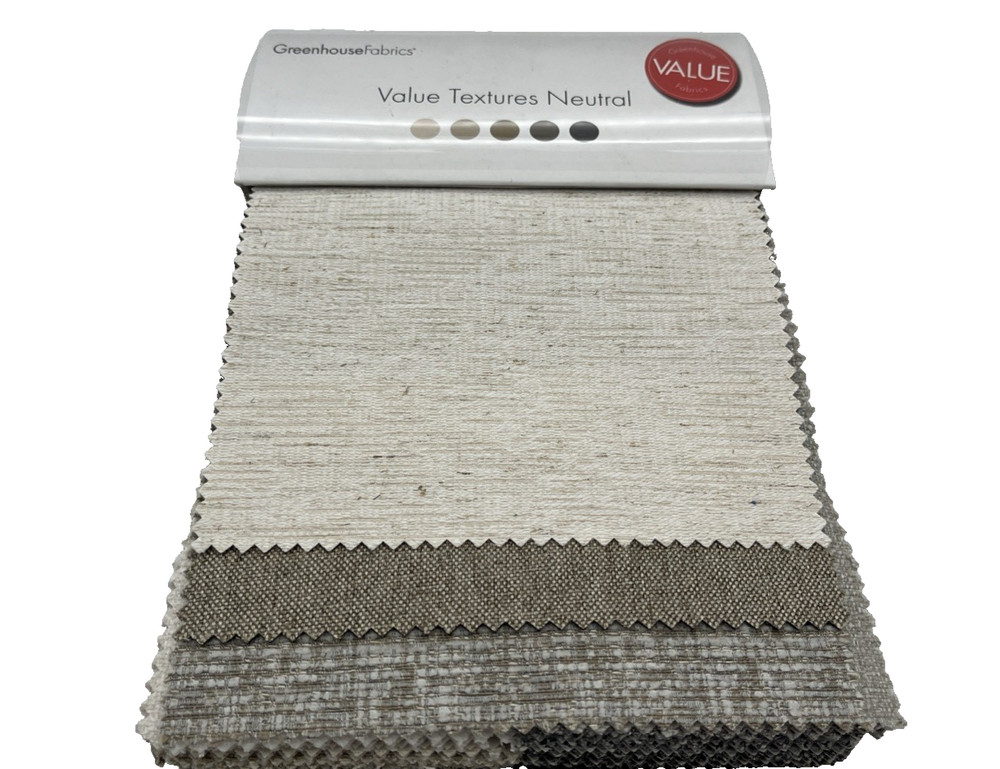 Greenhouse Fabrics Value Textures Neutral Sample Book 56 Upholstery Swatches