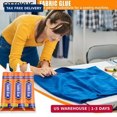 3Pcs Fabric Glue Permanent, 60 ML Washable Clear Clothing Glue, Super Fabric Glu