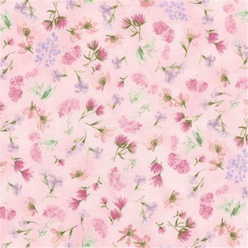 Pink Mauve Lavender Calico Floral Rose Quilt Fabric SPRING Garden AWU-17658-192
