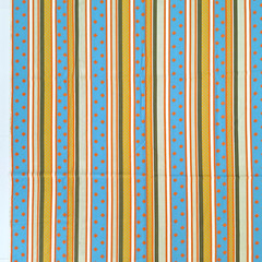 VTG Stripes Dots Quatrefoil Gingham Poly Cotton Fabric 1 YD Wamsutta Mills READ