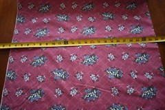 By 1/2 Yd, Vintage, Blue & White Floral on Dusty-Rose Quilt Cotton, B1242