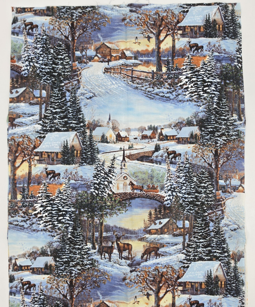 Sam Timm ” SCENIC ” Fabric Wild Wings 2.33 Yards Deer SPRINGS CREATIVE CP43795
