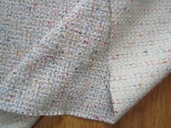 Beaux by Zinc Textiles 63″x57″W Calico Boucle Orange Pink Teal White Grey Green