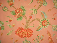 8-1/2Y Exquisite Thibaut F96137 Georgetown Orange PrintDrapery Upholstery Fabric