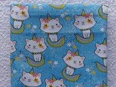 RARE & OOP Designer Novelty Exclusive UNICORN STAR KITTIES CATS *100% Cotton FQ*