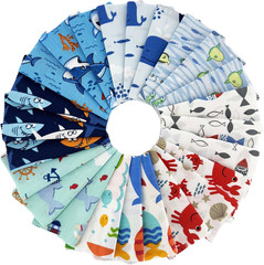 5 Inch Ocean Charm Packs Fabric Squares 5‘’X5‘’,Quilting Cotton Fabric Bundles