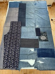 Stunning Artistic Japanese BORO Textile & Vintage Mending Kit Set