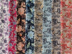 18×22 Quilting Cotton Fabric Bundles 8 PCS Paisleys Precuts for Sewing Craft