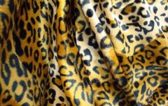Leopard Gold Velboa upholstery Fabric per yard 60” wide