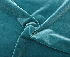 DESIGNER PLUSH MOHAIR LAKESIDE BLUE GREEN VELVET MULTIUSE FABRIC BY YARD 55″W