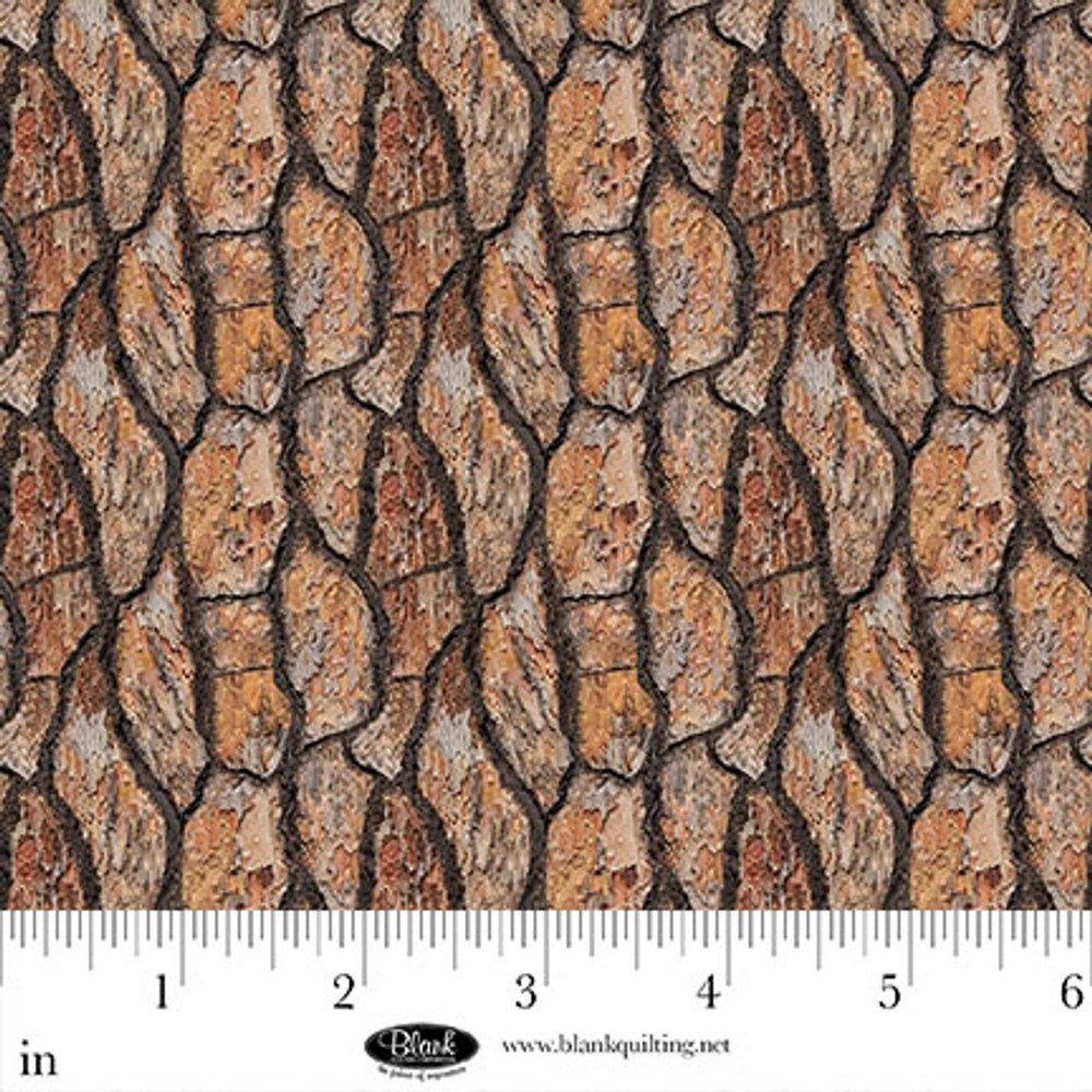 Wilderness Song Bark Brown Cotton Fabric
