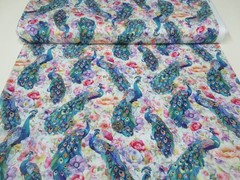 Timeless Treasures quilt-craft fabric FLORAL BLOOM PEACOCK 10 yds (cd-3962) Bolt