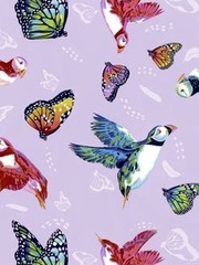 Free Spirit FABRIC Migration Friends In Flight Lavender Fat Eighth 9×21