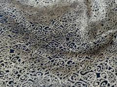 Black & Gold Floral embossed Brocade Fabric By the Yard 64″ Wide