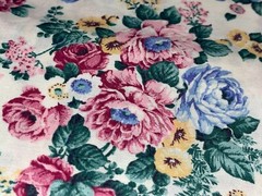 1/2 Yd X 58″ Vintage Rose Daisy Mum Pansy Cotton Quilt Fabric by Peter Pan BTHY