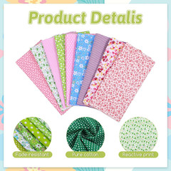 40 Pcs 20 X 20 Inch Cotton Fabric Bundle Square Quilting Patchwork, Cotton Fat Q