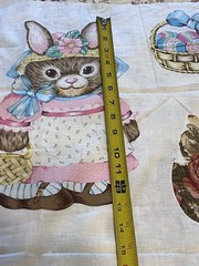 VTG Easter Fabric Lot Appliqués Pillow Quilt Rare Lot! Bunnies Chicks Darling