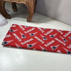 RARE FIND NFL New England Patriots Cotton Fabric 3 Yards Red White Blue