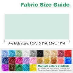 GCVOPTON Organza Fabric Light Blue 3.3yd x 60in