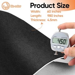 Suede Headliner Fabric Black 98 x 60 Inches with 4mm Thick Foam Backed Headli…