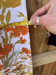 Vintage Floral Tablecloth Orange Yellow White 1970s
