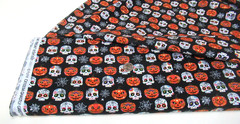 Michael Miller quilt-craft fabric GHASTLY GREETINGS black 7 yds (cx-10334) Bolt!