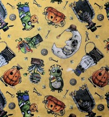 Quilting Treasures – Steampunk Halloween 3 Quilting and Crafting Fabric