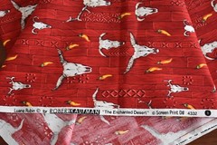 29″ Long, Southwest / Desert Theme on Red Quilt Cotton, Kaufman/Rubin, N2910