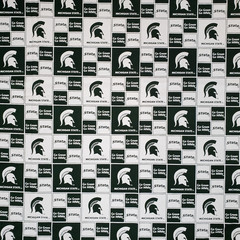 Michigan State Spartans Fabric Go Green 65 x 41 Precut