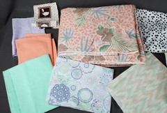 Lot of Light Colored Fabrics -UNMEASURED- Mostly Cotton, Some Synthetic