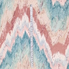 Stanley King Studio Pastel Zig Zag Upholstery Fabric Cotton Remnant 144×52.5 in