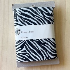 Pre Cut Cotton Fabric 1 yd – Animal ZEBRA PRINT 42″ wide – Loops & Threads NEW