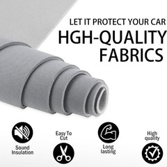 Gray Mesh Headliner Fabric 54″ x 60″ Foam Backing for Auto, RV, Home Repair
