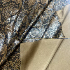 Snake Print Real Like Brown Poly 2 Way Stretch 60″ Wide Fabric Lot of 28″ for $5