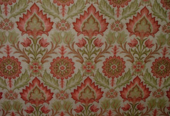 Arts And Crafts Rosso Woven Jacquard Fabric Curtain Upholstery Cushion Multi Use