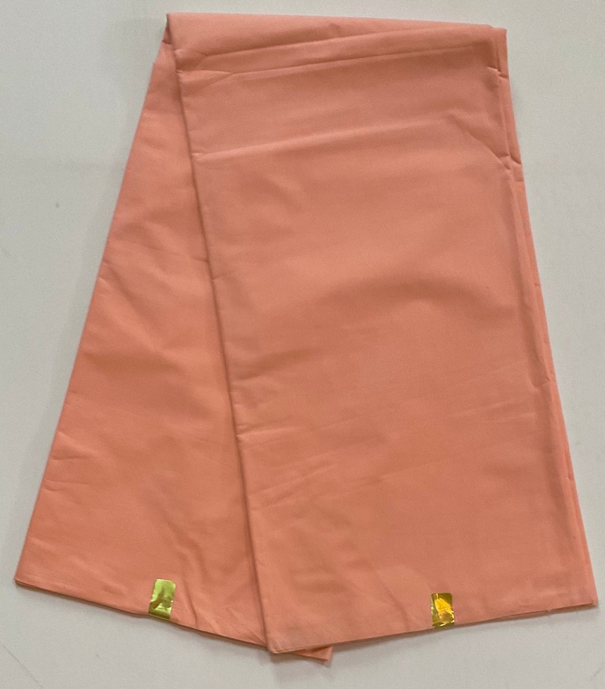 African Print Fabric/ Ankara – Solid Peach, Per Yard or Wholesale