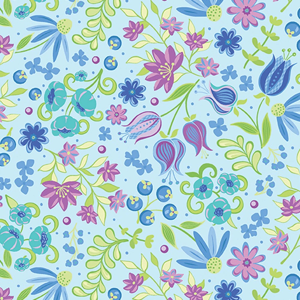 BENARTEX – Twilight Serenade by Amanda Murphy – Cutting Garden – Powder Blue