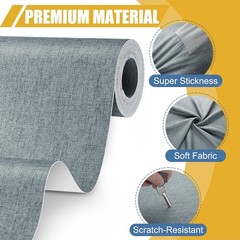 Linen Fabric Repair Tape Kit, 4″ x 80″ Self-Adhesive Couch Patch Repair Fabri…