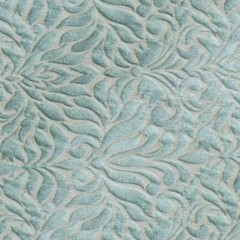 Teal Floral Damask Fabric By The Yard, Jacquard Weave Fabric, Upholstery