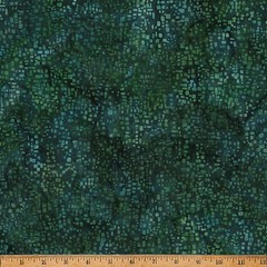 Hoffman Batiks Fabric – Bali Batik – Christmas Green Square Blender #X2655-189